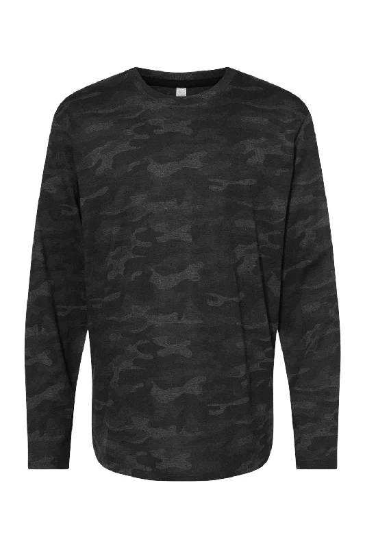 Trendy Shirts LAT Mens Fine Jersey Long Sleeve Crewneck T-Shirt - Storm Camo