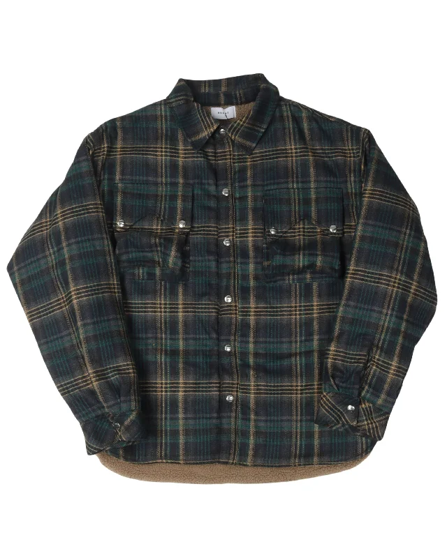 Trendy Layers Fleece Lined Flannel Jacket