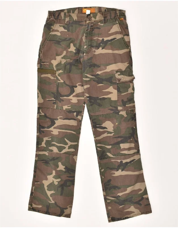 Trendy Sweatshirts DECATHLON Mens Straight Cargo Trousers Small W29 L31 Brown Camouflage