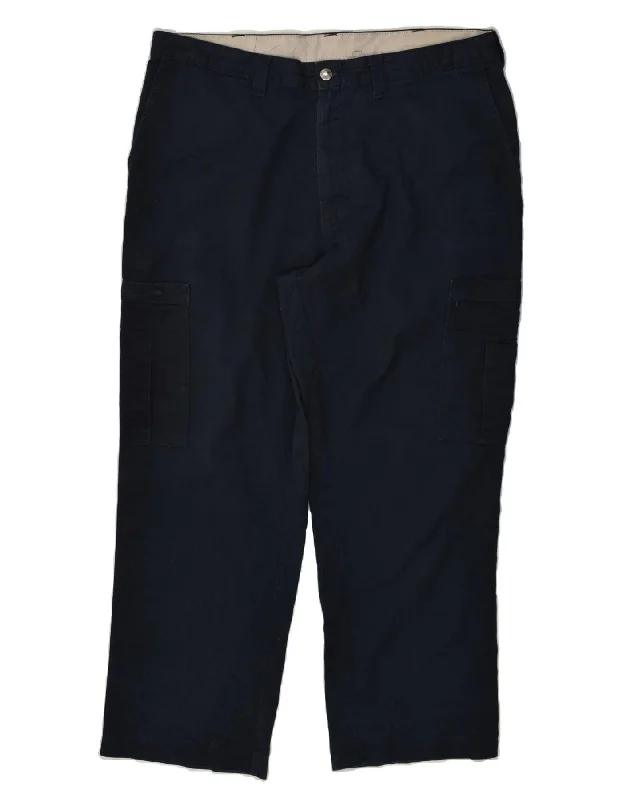 Simple Shirts DICKIES Mens Straight Cargo Trousers W38 L30  Navy Blue Polyester