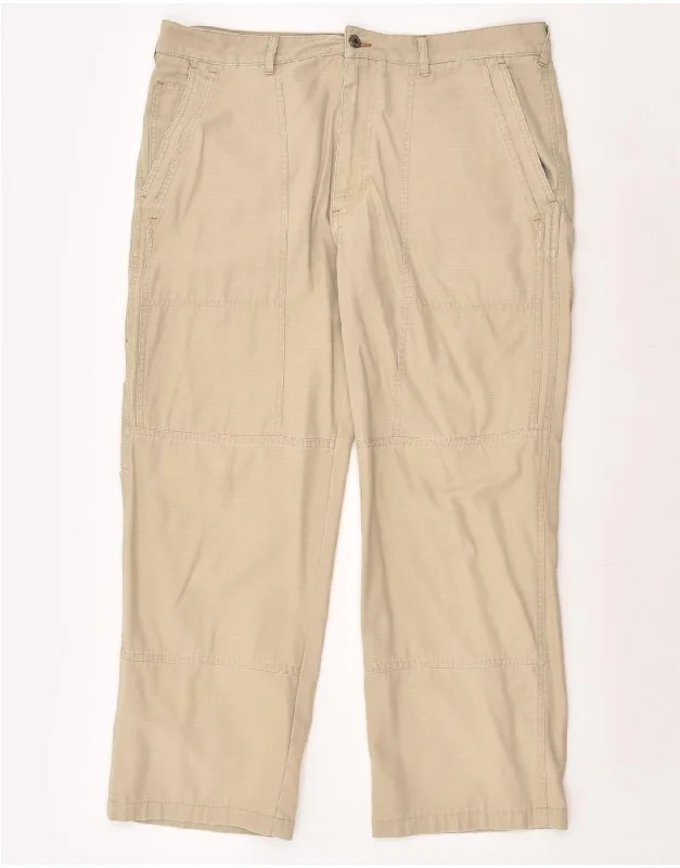 Sporty Accessories OVIESSE Mens Straight Cargo Trousers IT 52 XL W38 L28 Beige Cotton