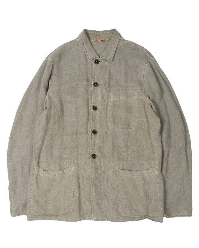 Relaxed Footwear Linen Chore Jacket