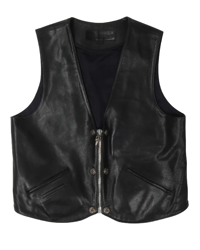 Athletic Tops Leather Vest