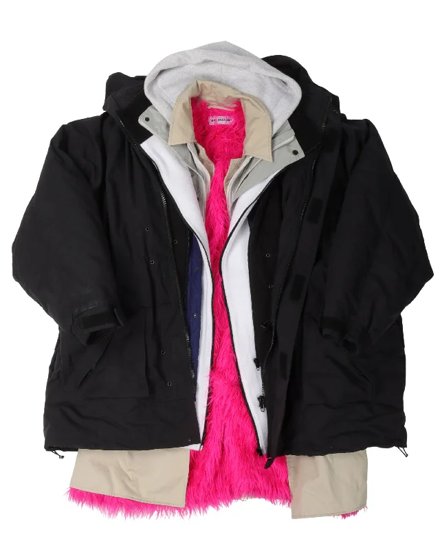 Stylish Outerwear Seven Layer Parka Staff Only Jacket