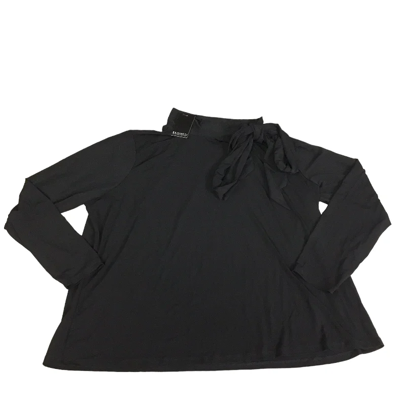 Practical Jackets Black Top Long Sleeve Eloquii, Size 2x