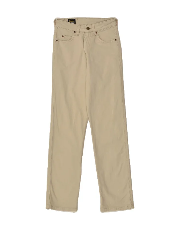 Urban Shirts LEE Mens Straight Casual Trousers W28 L29 Beige Cotton