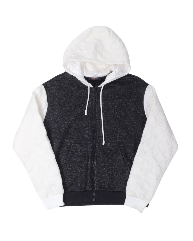 Practical Footwear Monogram Zip Up Hooded Jacket