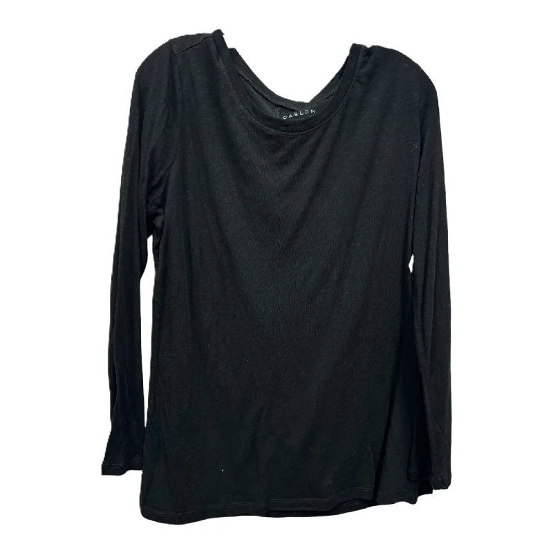 Fashion Shirts Black Top Long Sleeve By Caslon, Size: 1x