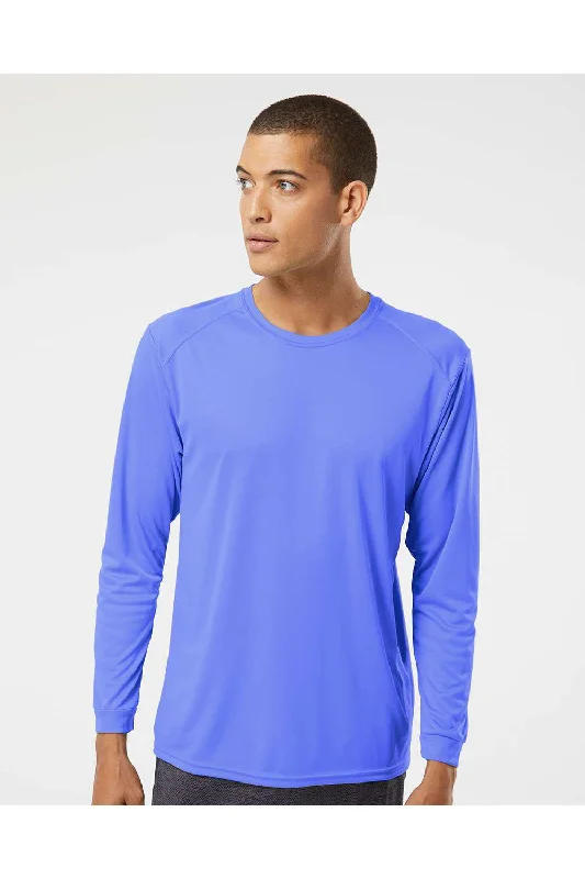 Sporty Sweaters Paragon Mens Islander Performance Moisture Wicking Long Sleeve Crewneck T-Shirt - Bimini Blue