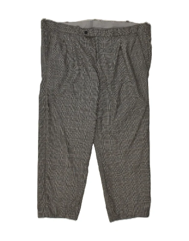 Sporty Bottoms VINTAGE Mens Tapered Chino Trousers W40 L25 Grey Check