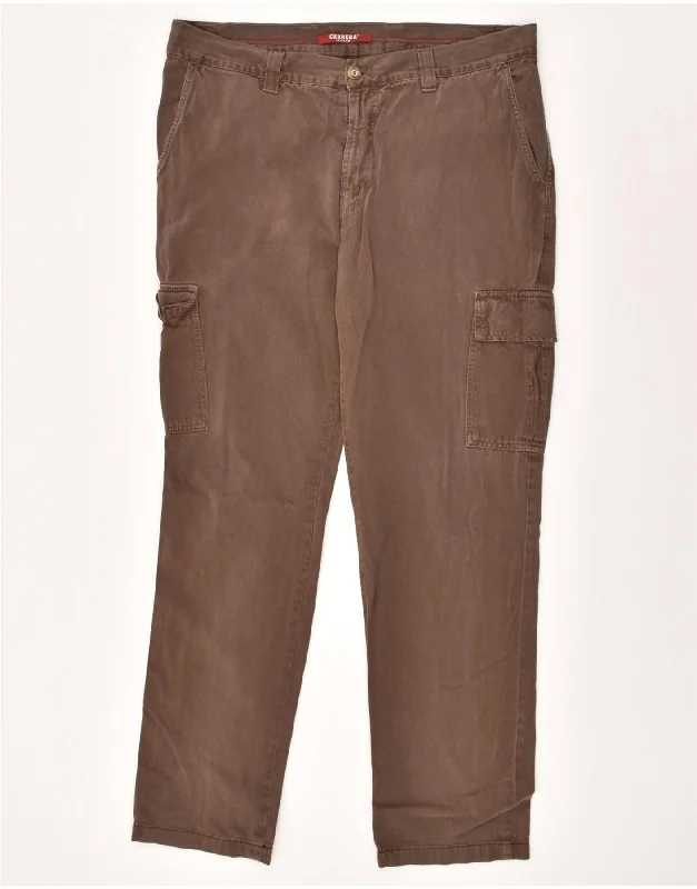 Comfortable Shirts CARRERA Mens Slim Cargo Trousers IT 52 XL W38 L30 Brown Cotton