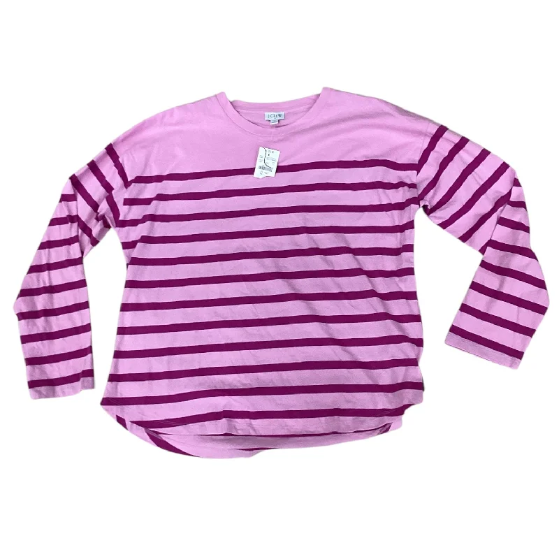 Simple Shirts Top Long Sleeve By J. Crew In Pink, Size: L