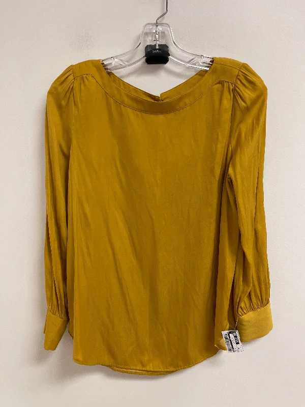 Comfortable Hoodies Top Long Sleeve By Loft In Yellow, Size: Sp