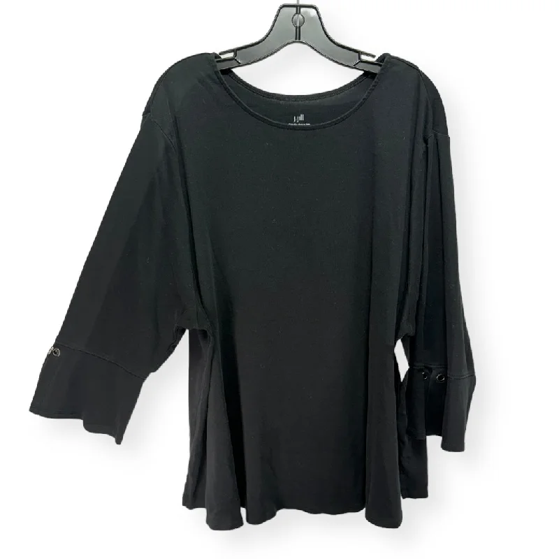 Relaxed Footwear Black Top Long Sleeve J. Jill, Size 4x