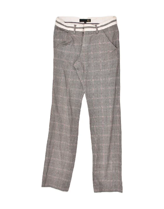 Bold Pants JUST CAVALLI Mens Straight Chino Trousers IT 48 Medium W32 L34  Grey Check