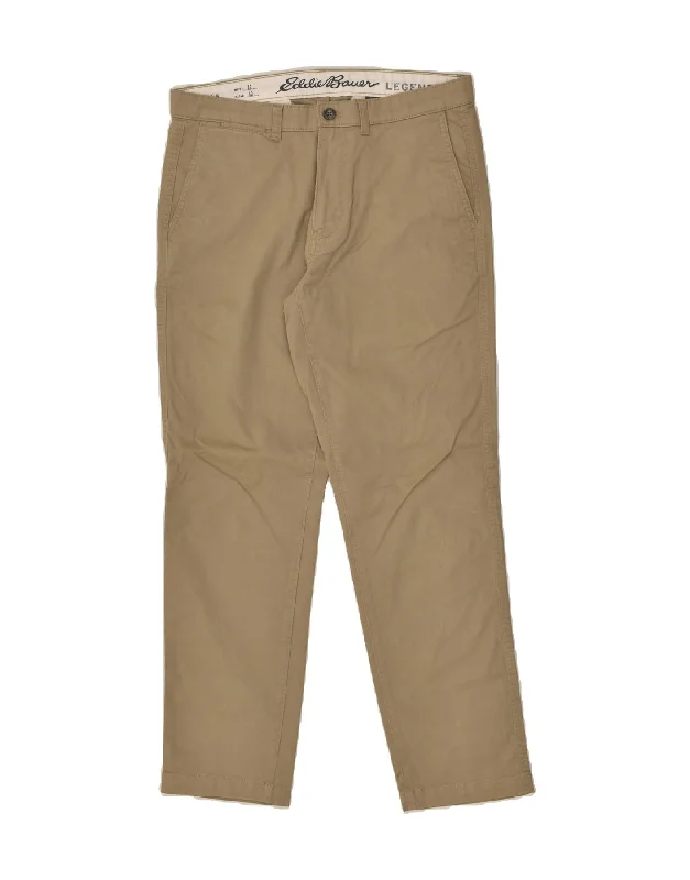 Stylish Outerwear EDDIE BAUER Mens Slim Chino Trousers W32 L30  Beige Cotton