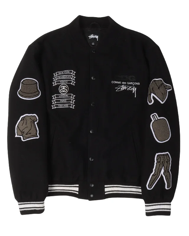 Comfortable Bottoms Comme Des Garçons Varsity Jacket