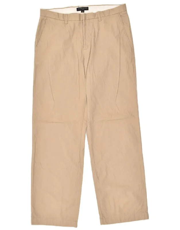 Everyday Jackets BANANA REPUBLIC Mens Slim Chino Trousers W36 L34 Beige Cotton