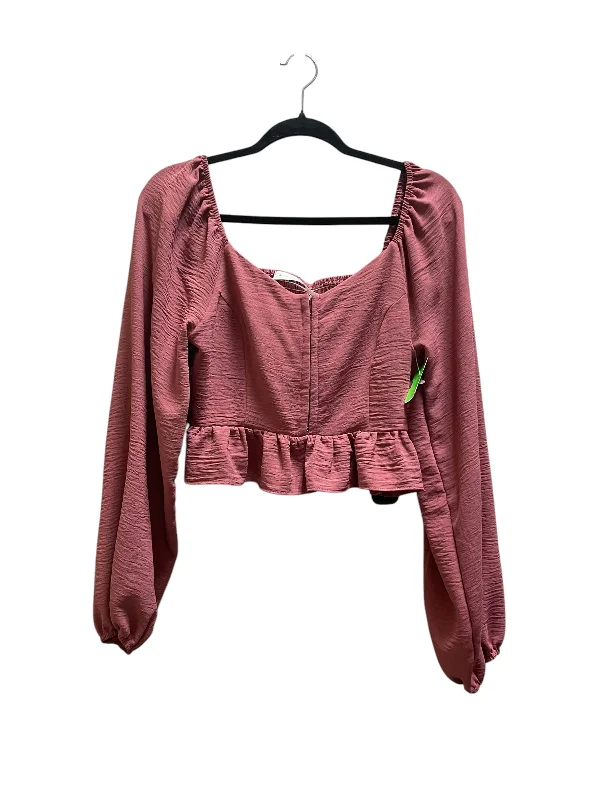 Stylish Accessories Top Long Sleeve By Altard State In Pink, Size: L