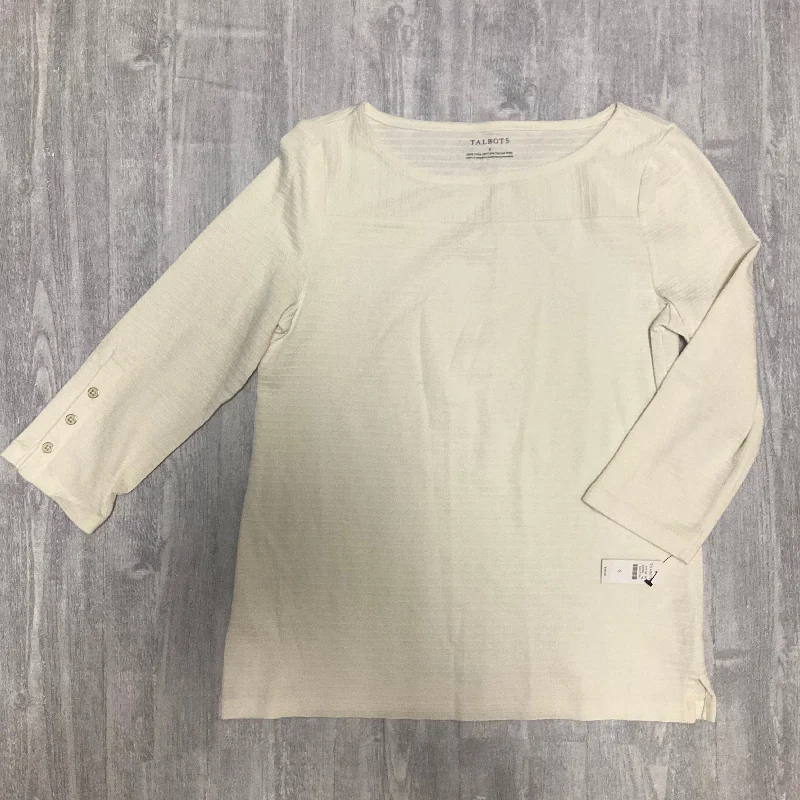 Cool Pants Top Long Sleeve By Talbots In Cream, Size: S