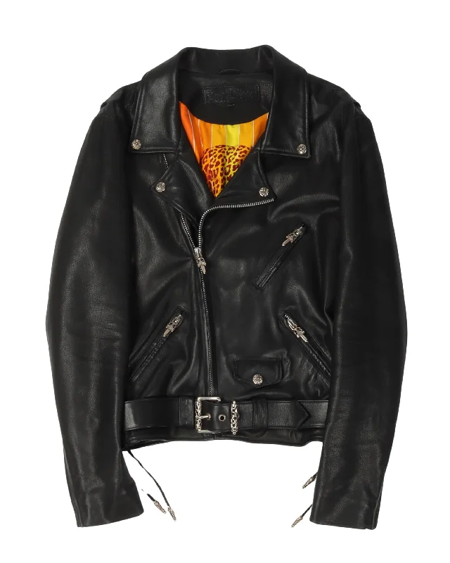 Casual Layers Hermes Lined Double Rider Jacket