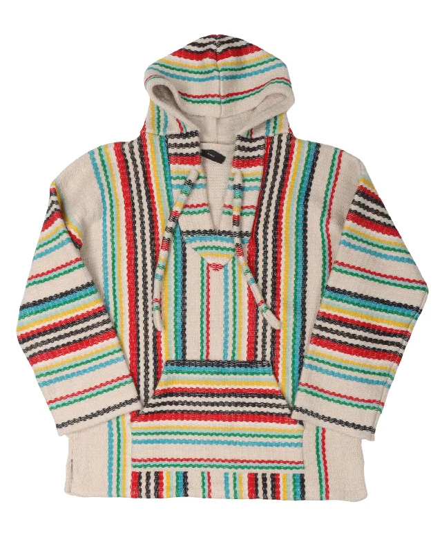 Street Pants Striped Hooded Poncho