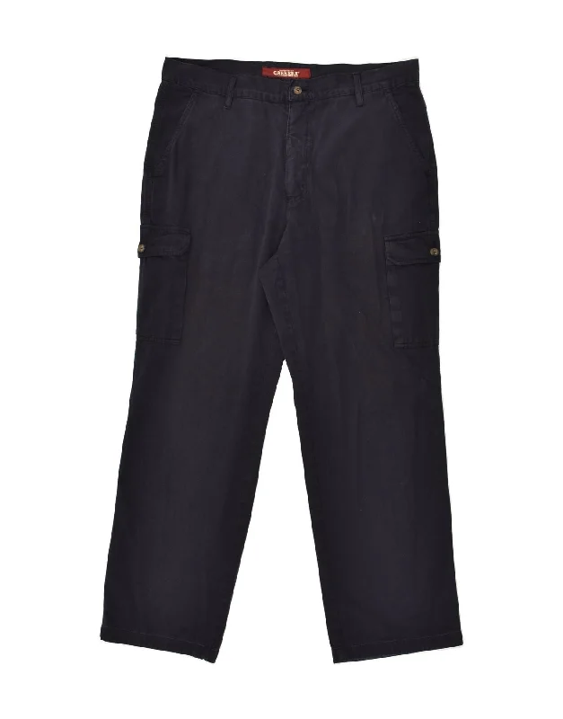 Modern T-shirts CARRERA Mens Straight Cargo Trousers W36 L30 Navy Blue Cotton