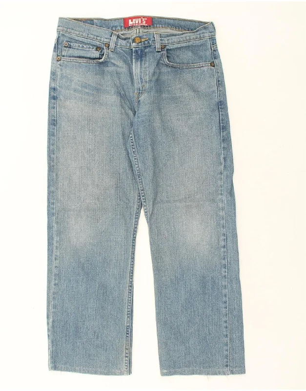 Street Pants LEVI'S Mens 514 Slim Straight Jeans W33 L28  Blue Cotton