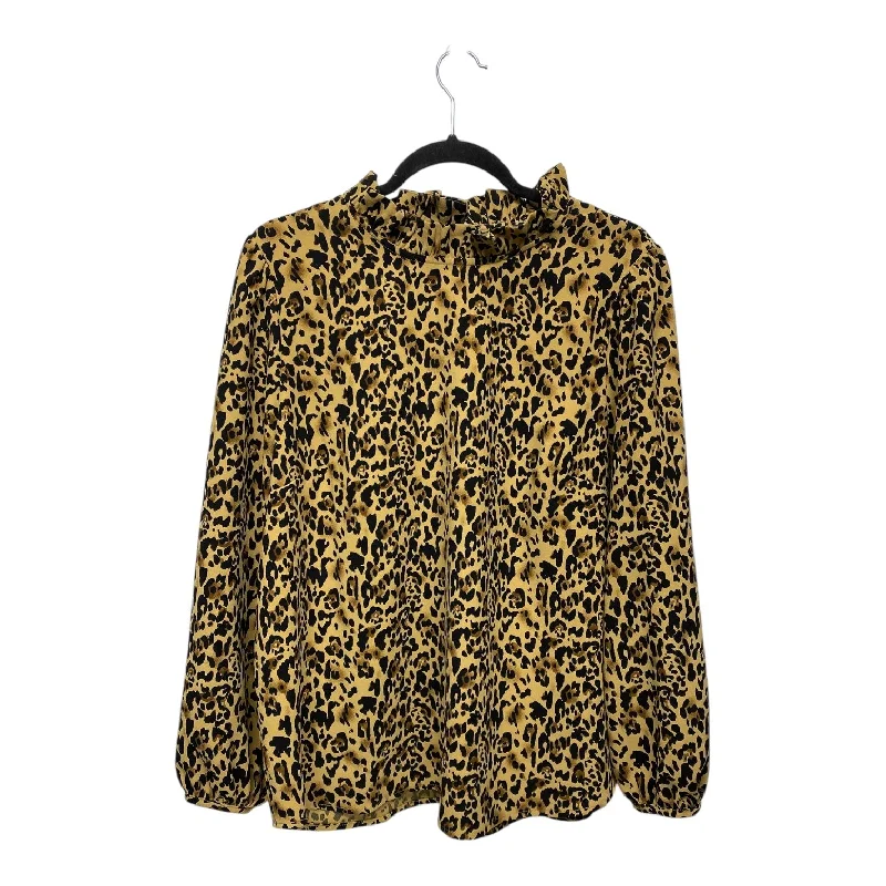 Practical Hoodies Top Long Sleeve By J. Crew In Animal Print, Size: Xl