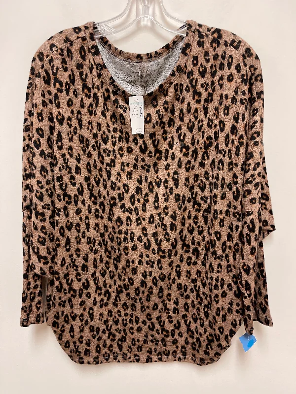 Bold Pants Top Long Sleeve By Maurices In Animal Print, Size: S