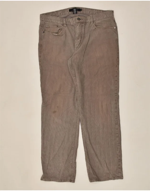 Relaxed Suits CALVIN KLEIN Mens Straight Corduroy Trousers W38 L32  Brown Cotton