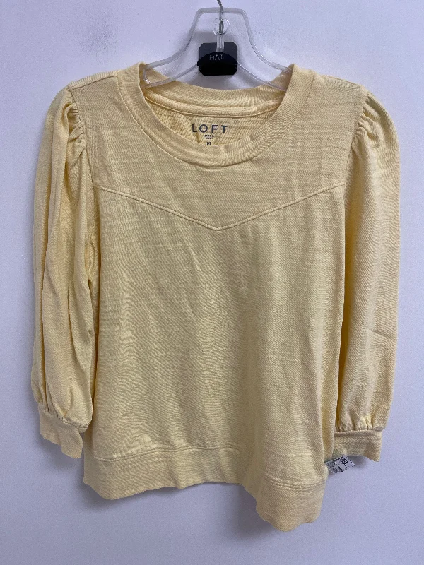 Smart Denim Top Long Sleeve By Loft In Yellow, Size: M