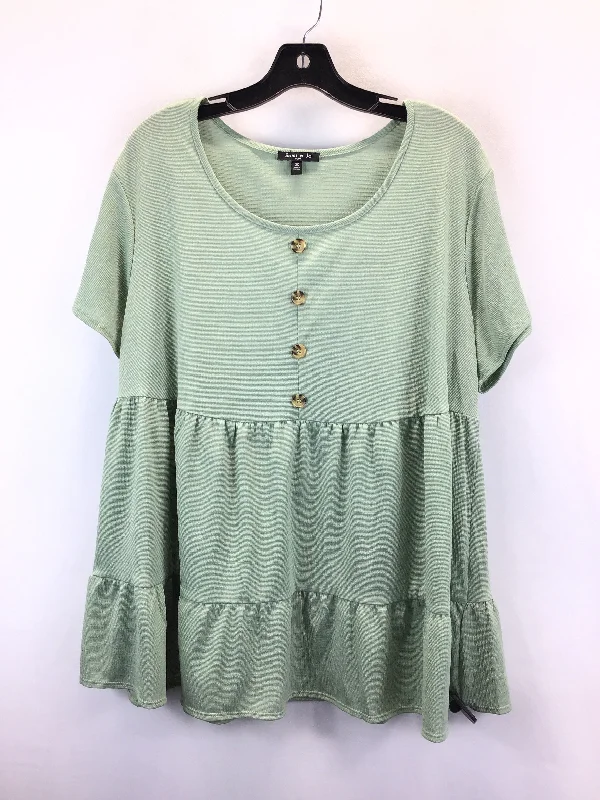 Stylish Outerwear Green Top Long Sleeve Sami & Jo, Size 2x