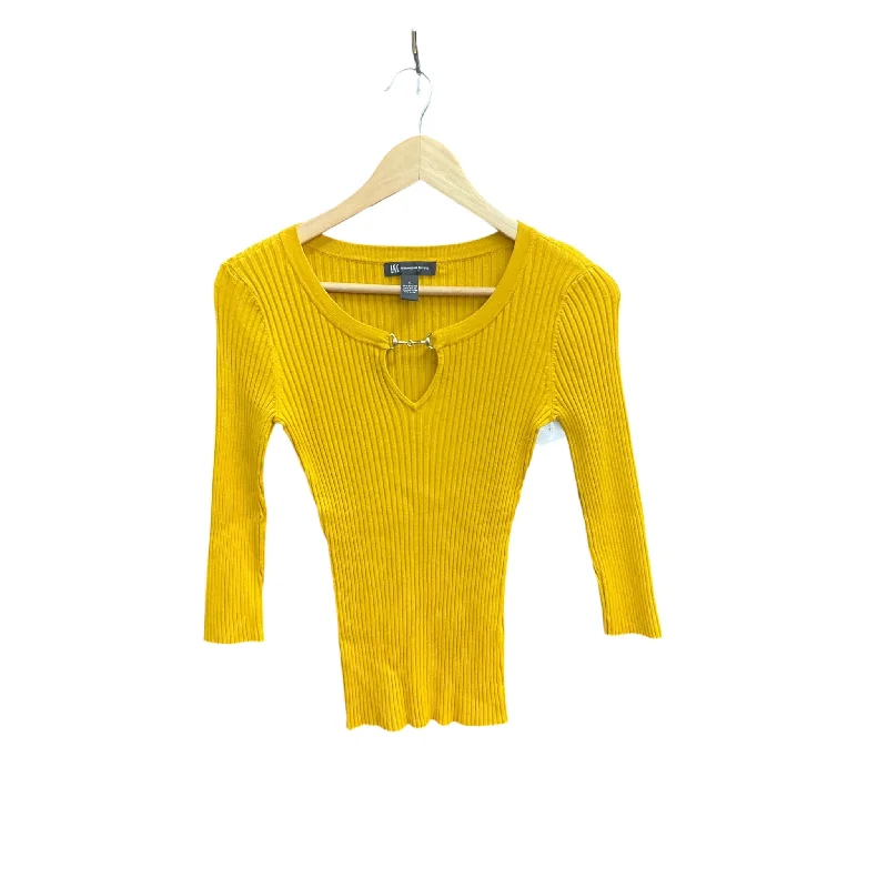 Fashion Suits Top Long Sleeve By Inc In Yellow, Size: S