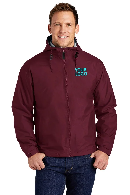 Casual Hoodies Port Authority Customized Team Jackets, Maroon/Light Oxford