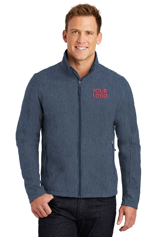 Smart Tops Port Authority Core Soft Shell Customized Jackets, Navy Heather