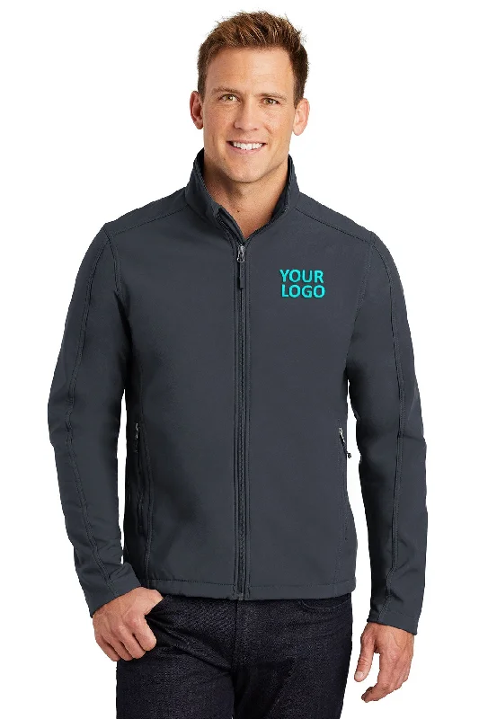 Stylish Hoodies Port Authority Core Soft Shell Customized Jackets, Battleship Grey