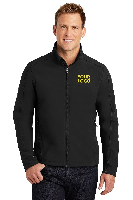 Simple Jackets Port Authority Core Soft Shell Customized Jackets, Black