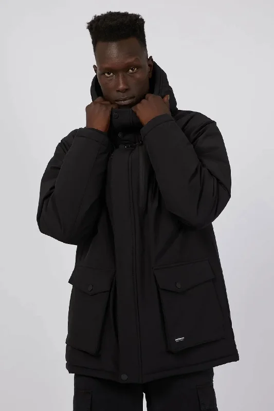 Sleek Hoodies Sidelines Jacket Black