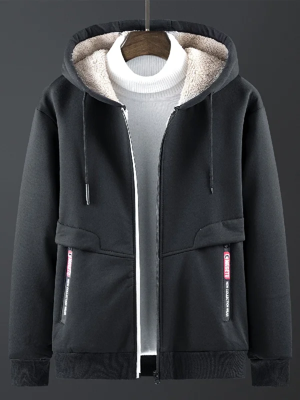 Premium Hoodies Men's Fall/Winter Casual Fleece Hooded Jacket