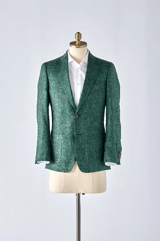 Cozy Hoodies Signature Green Cashmere-Silk Jacket