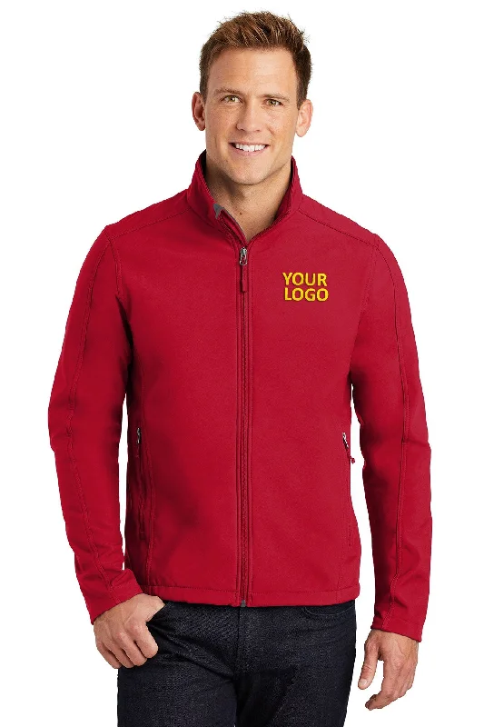 Sporty Bottoms Port Authority Core Soft Shell Customized Jackets, Rich Red