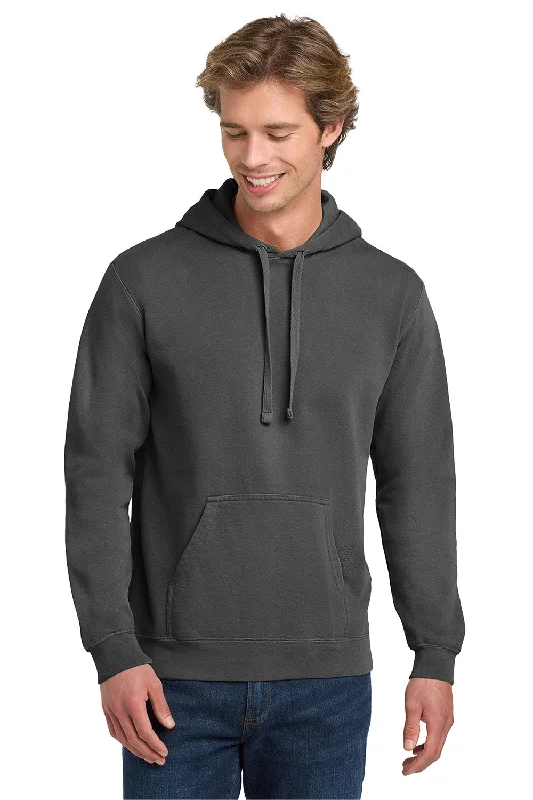 Trendy Pants Comfort Colors Mens Hooded Sweatshirt Hoodie w/ Pouch Pocket - Pepper Grey