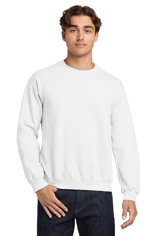 Casual Suits Gildan Mens Pill Resistant Fleece Crewneck Sweatshirt - White