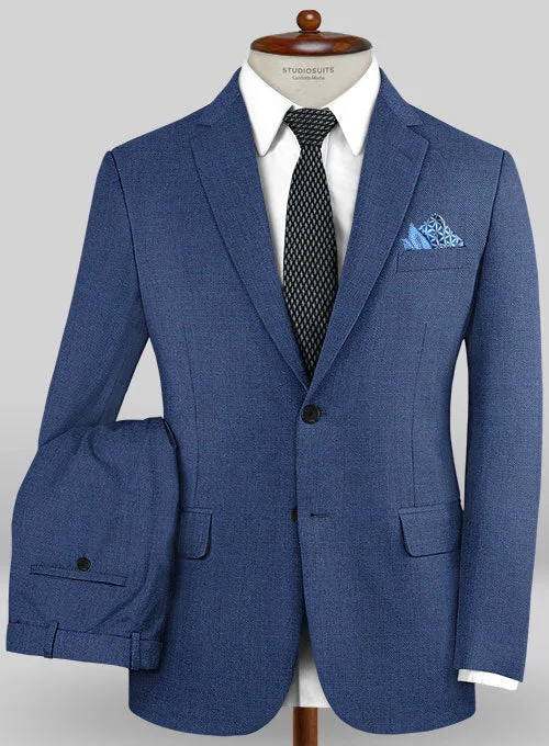 Premium Jeans Caccioppoli Sun Dream Papina Casa Blue Wool Silk Suit