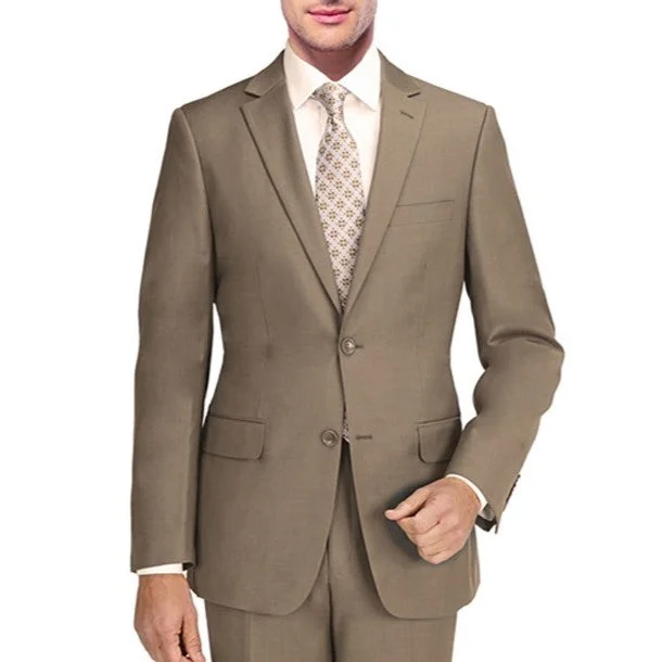 Urban Footwear New York Man Italian Designer Oatmeal Taupe 2 Piece Suit (available in Modern fit)