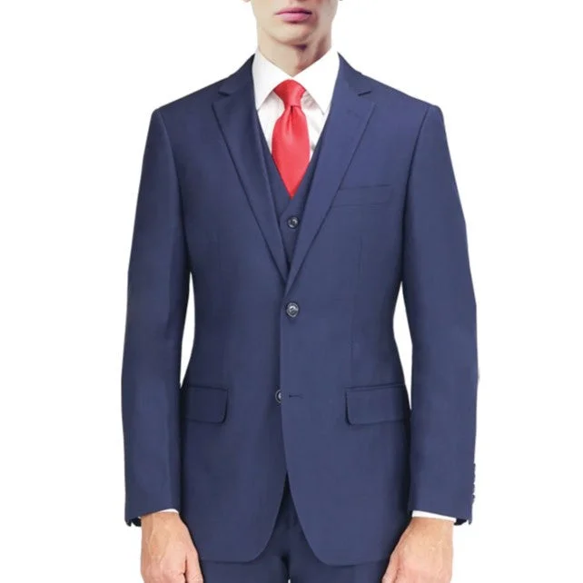 Trendy Shorts New York Man Italian Designer Navy 2 Piece Suit (available in Slim or Modern fit)