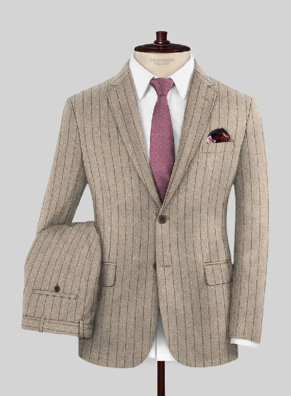 Trendy Shorts Caccioppoli Acabel Brown Wool Suit