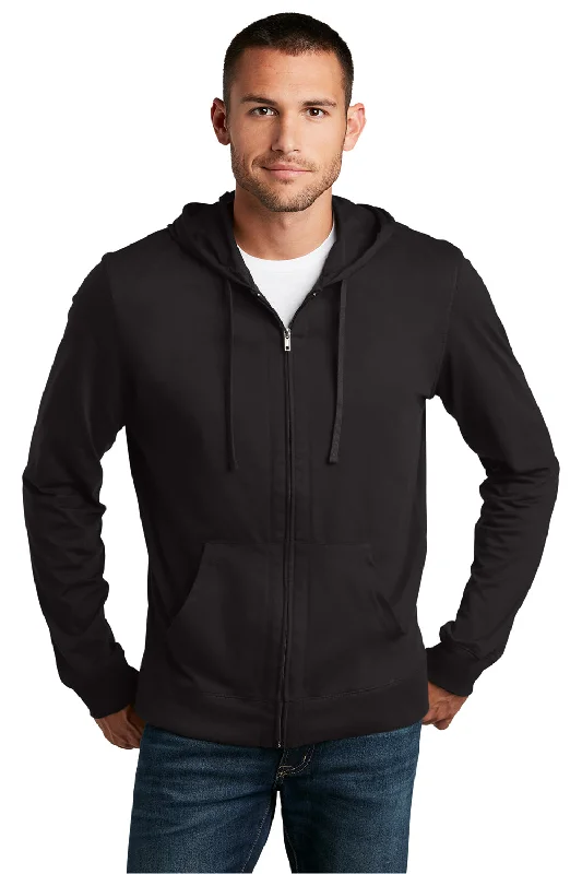 Simple Pants District Mens Full Zip Hooded Sweatshirt Hoodie w/ Pockets - Black