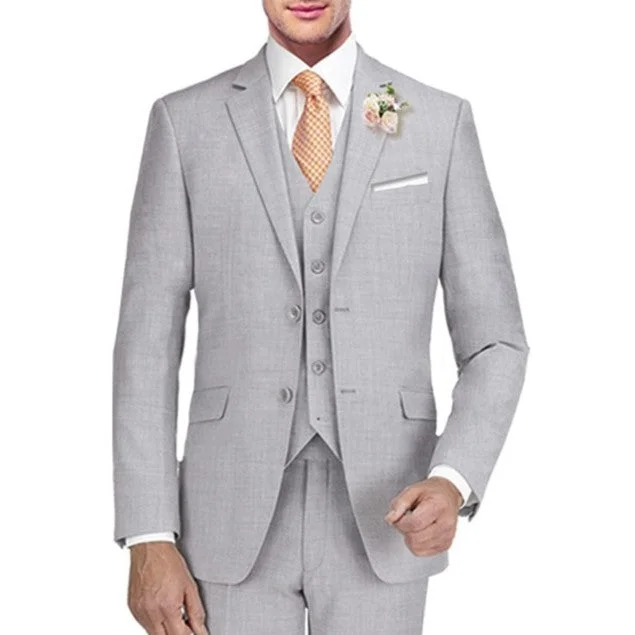 Comfort Jeans New York Man Italian Designer Sterling Gray 2 Piece Suit (available in Slim or Modern fit)